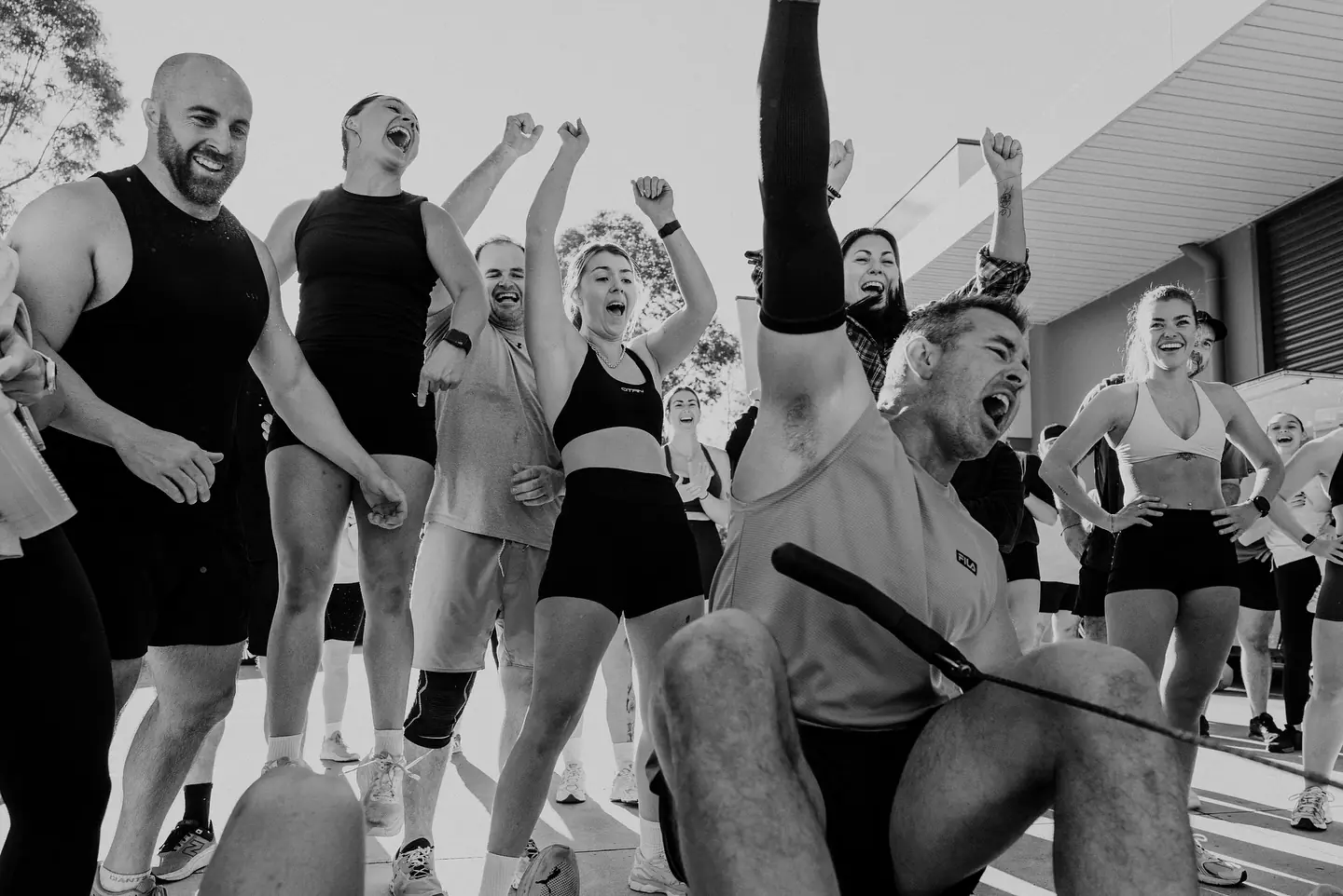 Members cheering during an event